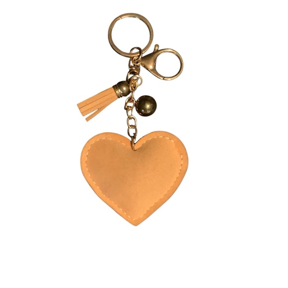 Reversible Glitter Golden Key ring, Bag charm. - Picture 2 of 4